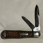 Cattaraugus 1920s Green Bone Medium Coke Bottle Jack Knife  Super Rare  