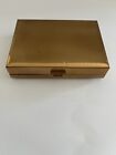 Agme Switzerland Mother Of Pearl Vintage Makeup Brass Compact Case Musical
