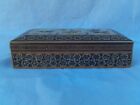 Na488 Vintage Indo-persian Inlaid Box With Relief Painted Polo Scene 16cm X 10cm