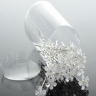 20pcs Stick Wedding Bridal Crystal Pearl  Flower Hairpin U Shaped Hair Clip N