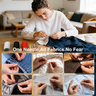 37-piece Stainless Steel Hand Sewing Needles Kit For Home And Craft Use