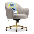  Mia Modern Office Chair  Low-back Barrel Design  Pocket Coil Seat Cushion  