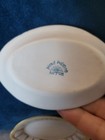 Vintage Nippon Porcelain Butter Pats Salts Oval Floral Yellow Rim Set Of 5
