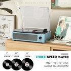 Vinyl Record Player With Speakers - Vintage Style Belt-driven Turntable Wireless