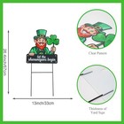 St Patricks Day Decorations Outdoor - Metal Leprechauns Shamrocks Yard Stakes Le