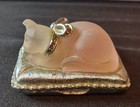 Vintage Estee Lauder Cats Meow Compact Pleasures Solid Perfume Figurine 