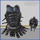 Medieval Maximus Gladiator Helmet Roman Armor Spartan Costume W  Muscle Jacket 