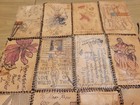 12 Leather Postcards Dated 1907 Antique Rare Collectible  