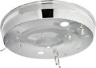 Fluorescent Circline 54 Watt Antique Open Bulb Chrome Ceiling Fixture Pull Chain