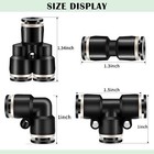 Push To Connect Fittings Air Line Pneumatic Fittings Kit Fits 1 4 Inch Od 20 Pcs