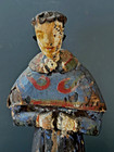 Antique Santos Creche Painted Wood Figure Nativity Religious Perhaps Statue 18c