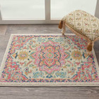 Passion Ivory pink Doormat 2 Ft  X 3 Ft  Persian Modern Transitional Kitchen Are