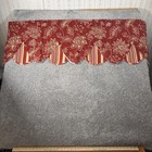 Vintage Williamsburg Scalloped Valance Set Of 2 55x18 Red Floral Lined Country