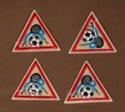 Lot Of 4 Girl Scout Patches  Sports Try-its  Tennis  Soccer  Jump Rope  Triangle