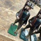 Lincoln Logs Us Soldiers Wwi Set X4 Toy Soldiers Vintage Lead Figures Lot Usa