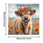 Cute Cow Paint By Numbers Kit For Adults Beginners diy Highland Cow And Flowe   