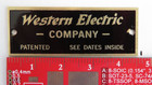 Antique Western Electric Telephone  Brass Nameplate Vintage Telephone Tag