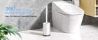 Hitor Toilet Bowl Brush Holder Set  Curved Design With Holder For Deep