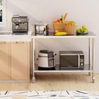 Stainless Steel Work Table 36 48 60  Adjustable Shelf Nsf Commercial Kitchen Use