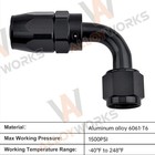 2x 4an 90 Degree Swivel Hose End Fitting Adapter For Braided Fuel Hose Line Us 