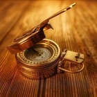 Vintage Polished Brass Wwii Antique Working Military Pocket Compass Gift