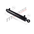 Hydraulic Cylinder Welded Double Acting 2 5  Bore 14  Stroke Swivel Ball eye