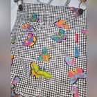 Esprit Vintage Butterfly Colorful Kids Checkered Overalls 90s Size Large