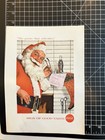 Vtg 1950s Coca Cola Print Ad Santa Christmas The Pause That Refreshes Wall Decor