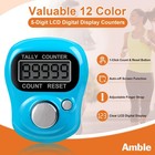 Amble 12 Pack Electronic Finger Counter  5 Digit Lcd 12 Muilticolors 
