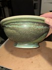 Studio Pottery Handmade Green Decorative Bowl With Leaf Design  Artist Signed  E