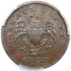 1787 R 4-b R-4 Pcgs Au 55 Massachusetts Half Cent Colonial Copper 1 2c