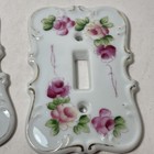 Vintage Porcelain Light Switch Covers Arnart Creation Japan Set Of 2  Roses