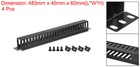 4 Pack 1u 19 Inch Cable Manager 24 Slot Horizontal Rack Mount Wire Management
