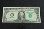 2013  1 One Dollar Bill Note Over Inked Single Digit Error  Heavy Inking On  8   