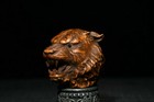 Carved Exquisite Tiger Statue Sculpture Art China Antique Decor Wooden Boxwood