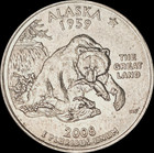 2008-p Alaska Extra Toe Error  Washington Quarter  Beautiful Coin  Free Shipping