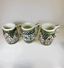 Turkish Tankard Set Of 3 Vintage Iznik Pottery Mugs Folk Art Islamic  Jerusalem