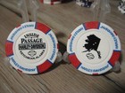Harley Davidson Poker Chip - Inside Passage Ketchikan  Alaska Map-red White Blue