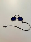 Antique Pince Nez Cobalt Blue Lens Sunglasses spectacles