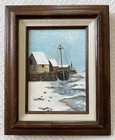 2 Vintage Seascape Oil On Canvas Paintings - Signed By Artist - Unique Find