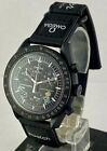 Luxury Swatch Omega Black Dial Mission To Mercury Chronograph Man s Wrist Watch