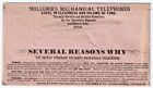Rare Advertising Postal Cover- Holcomb s Amplifying Telephone Fancy Cancel  1882
