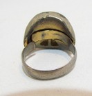 Peace Sign Vintage Metal Ring C  1960 s 1970 s Adjustable Hippy Hippie Anti-war