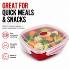 Microwave Steamer Grill With Vented Lid     Bpa-free     Cooks Meat  Fish  Veggies