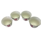 Arabic Coffee Gahwa Cups Set 4 White Ceramic Red Lettering    state Of Qatar   - 2   h