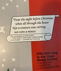 Christmas Decorations Night Before Fireplace Vintage Stik-ees Window Clings New