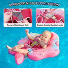 Mambobaby Baby Pool Float With Canopy  Non-inflatable Infant Swim Float With Saf