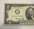 1976  2 Dollar Bill A Series Low Serial   With Double Digits  Very Rare 