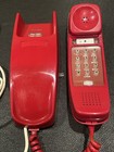 Vintage Itt Red Trimline Corded Telephone 1974 With 4 Prong Phone Jack Untested