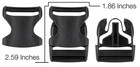 10 - 1 1 2 In Ykk Flat Heavy Duty Single Adjustable Side Release Plastic Buckles